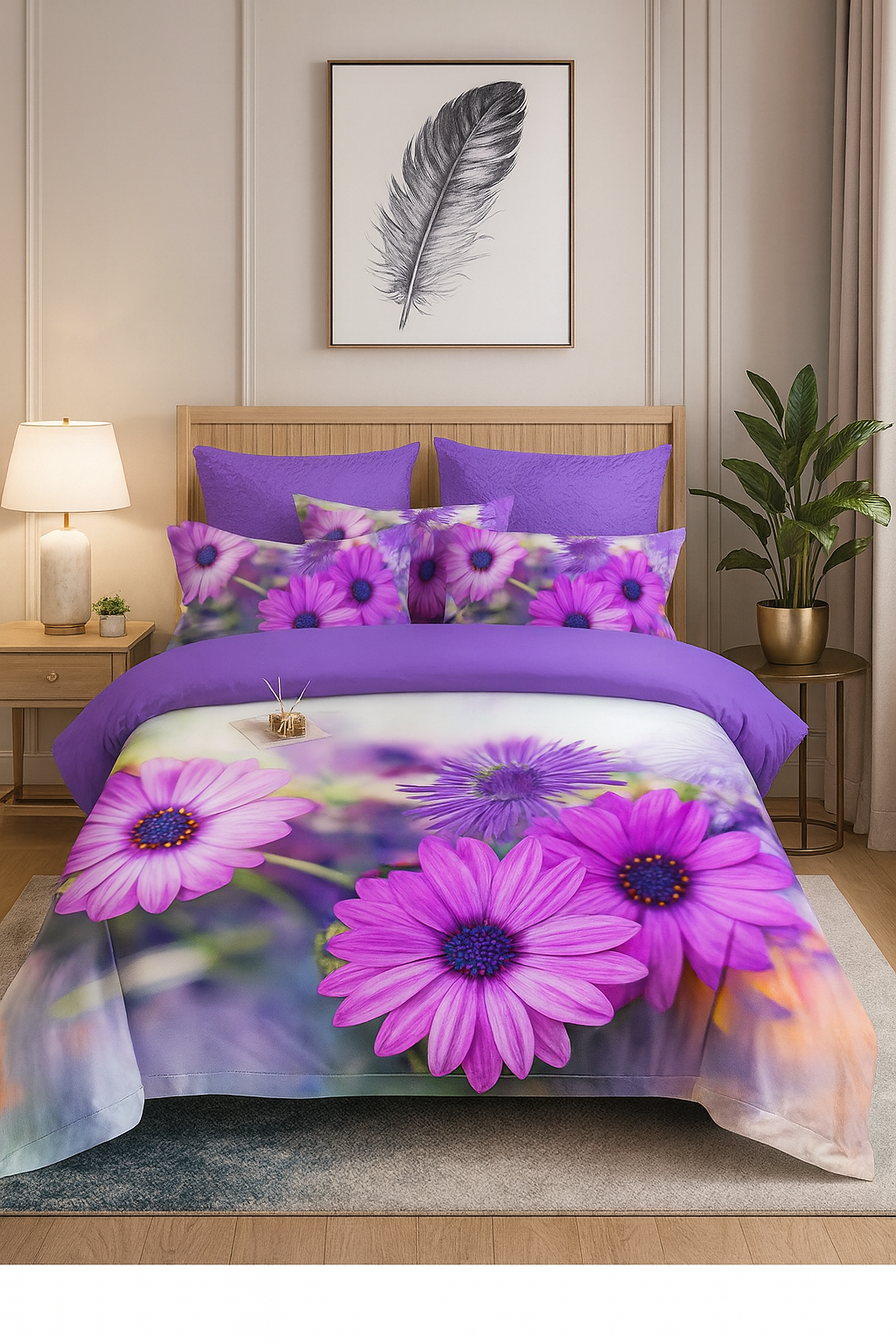 SABANAS QUEEN  3D 4 PIEZAS /  AJ0618