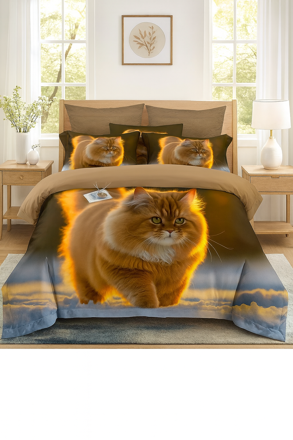 SABANAS QUEEN  3D 4 PIEZAS /  AJ0618