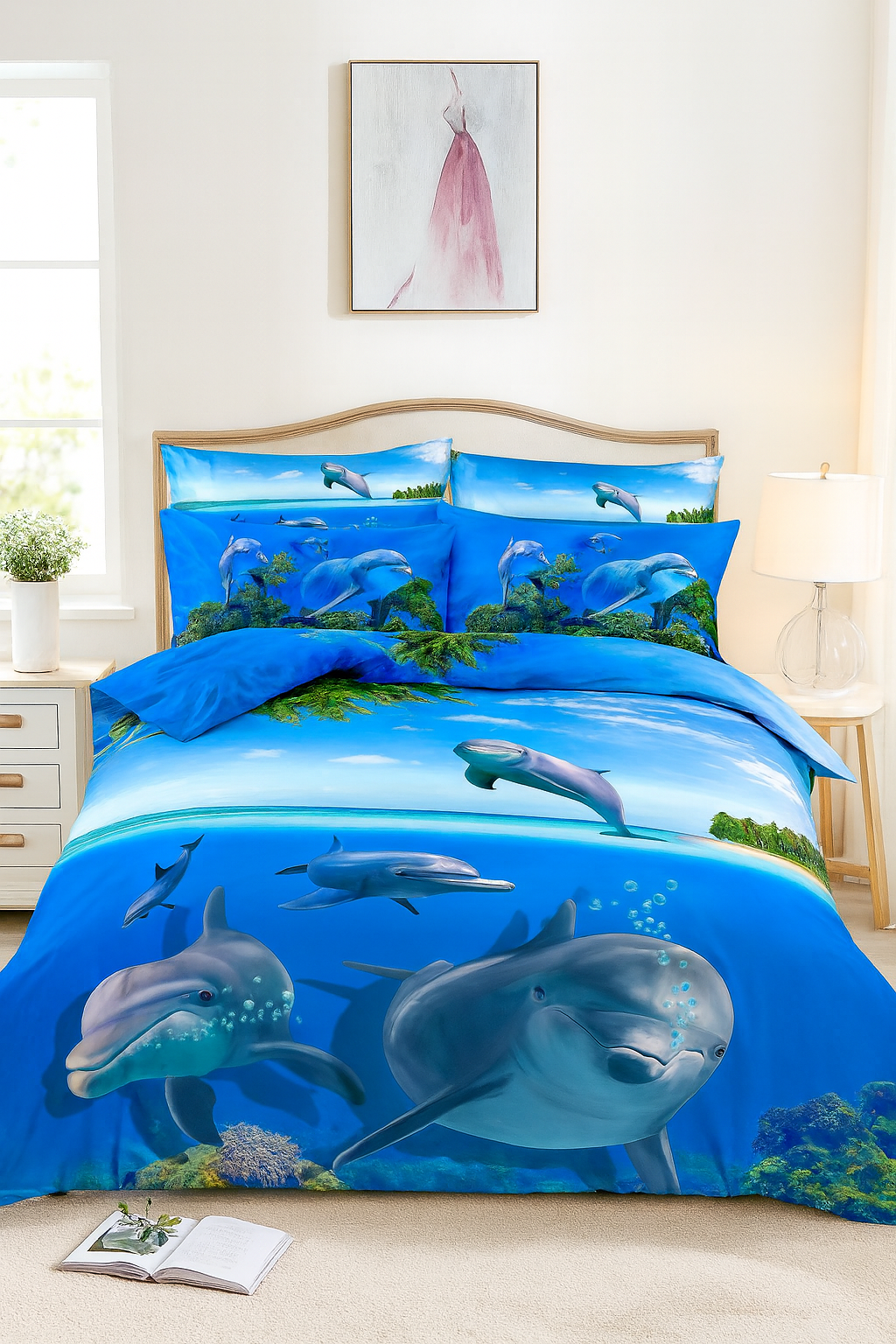 SABANAS QUEEN  3D 4 PIEZAS /  AJ0618