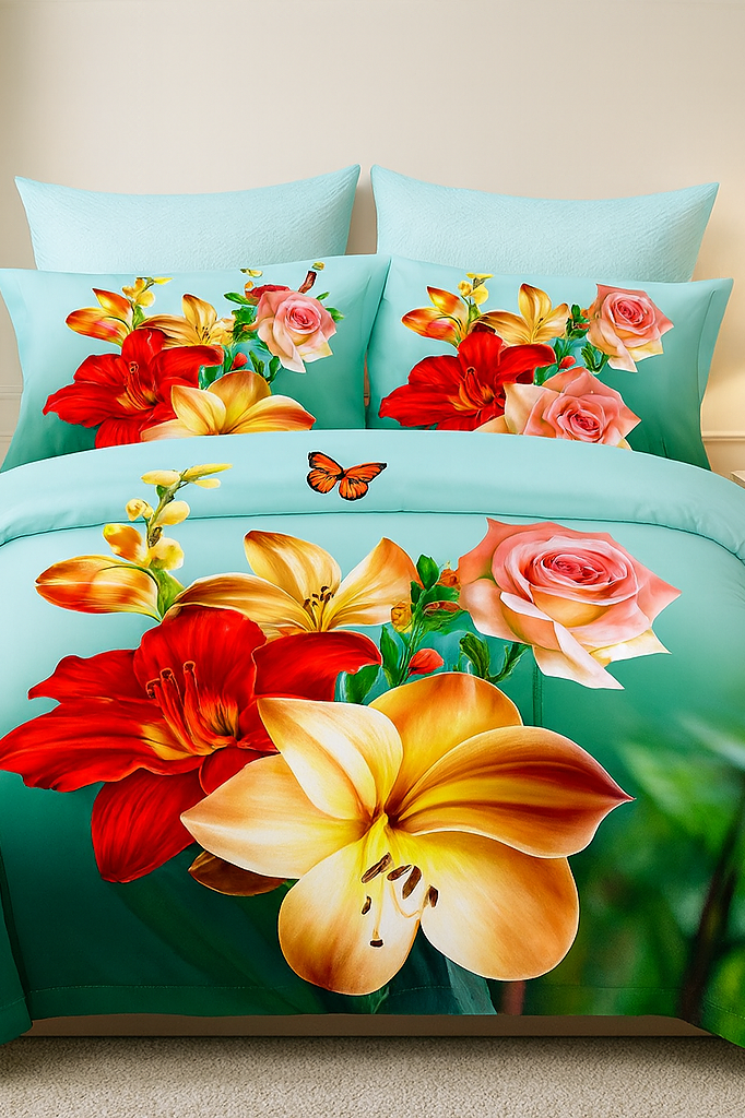 SABANAS QUEEN  3D 4 PIEZAS /  AJ0618